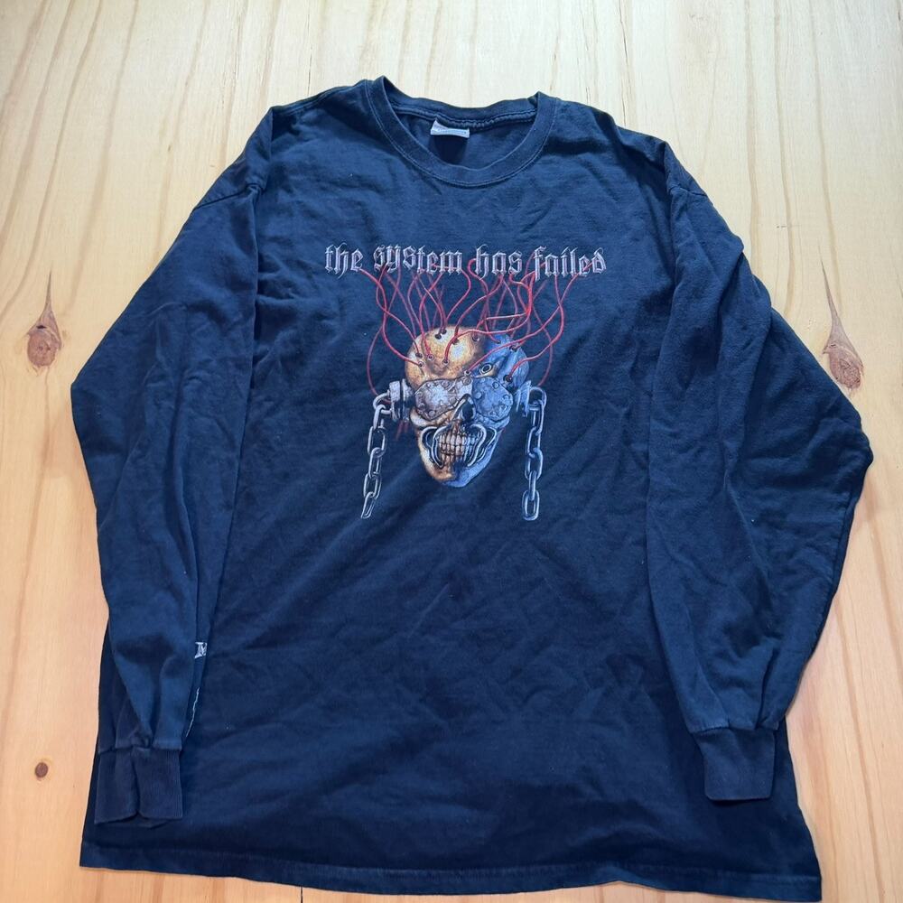 Vintage 2004 Megadeth The System Has Failed Long Sleeve Black T-Shirt Mens XL